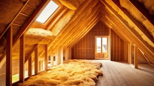 This is a picture for a blog post that talks about replacing attic insulation.